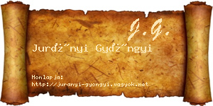 Jurányi Gyöngyi névjegykártya