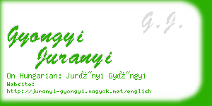 gyongyi juranyi business card